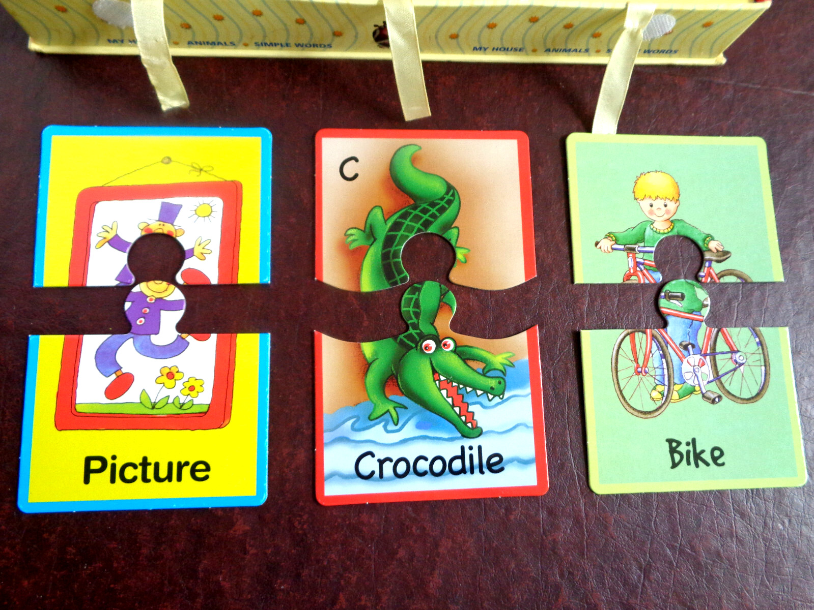 FIRST WORDS Puzzle Set~House-Animals-Simple Words Early Childhood Development
