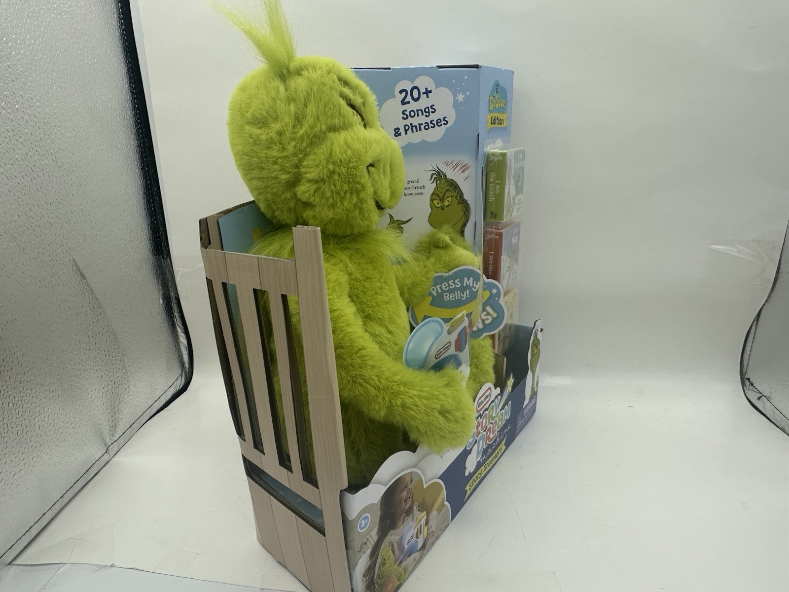Little Tikes Story Dream Machine The Grinch Plush & 3 Books Dr Seuss Edition New