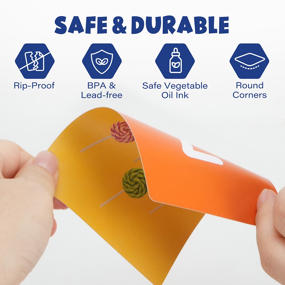 84 Double-Sided 168 Images Educational Flash Cards Alphabet Number Animal Shape