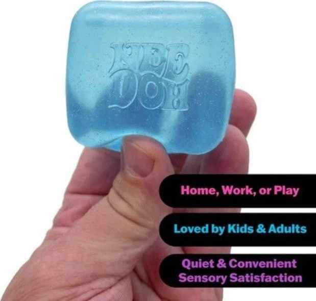 Schylling NeeDoh Nice Cube BLUE Sensory Squeeze Toy with Super Solid Squish