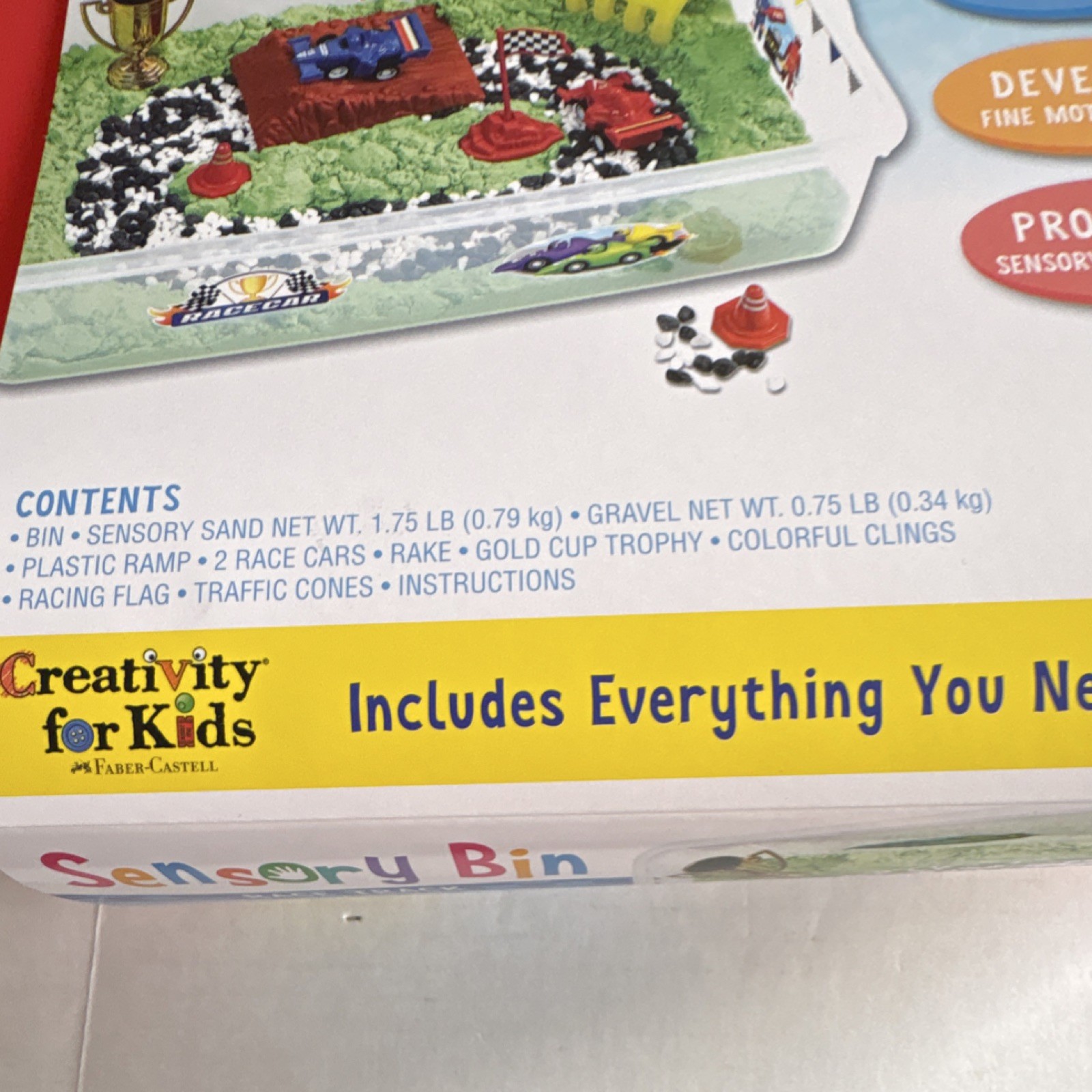 Race Track Creativity for Kids Sensory Bin Tactile Sensory Toy 6330000