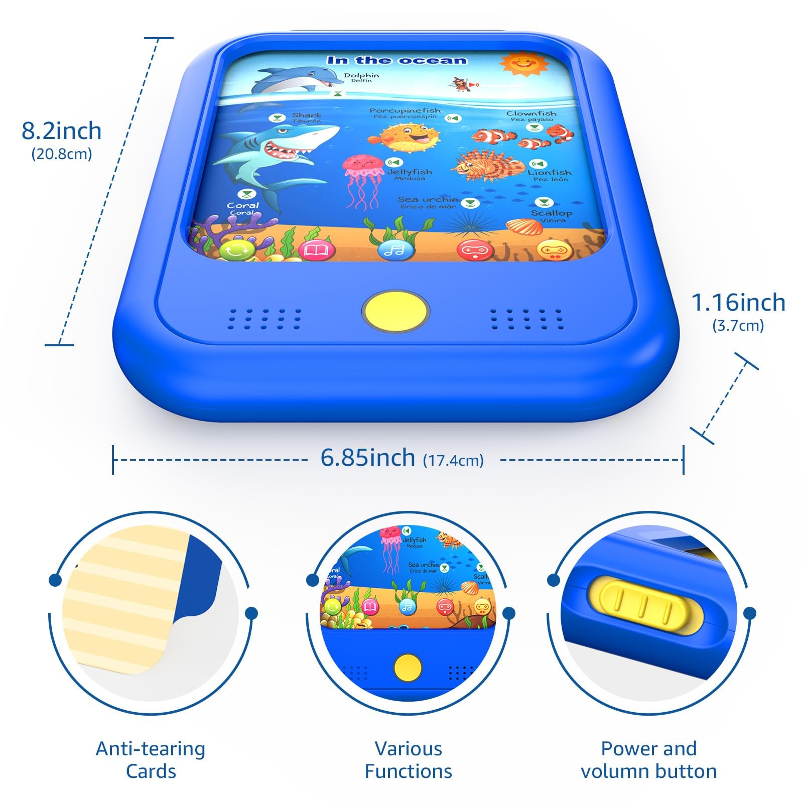 Qiaojoy Kids Learning Tablet Educational Learning Pad for Toddlers 2-5 to Lea…