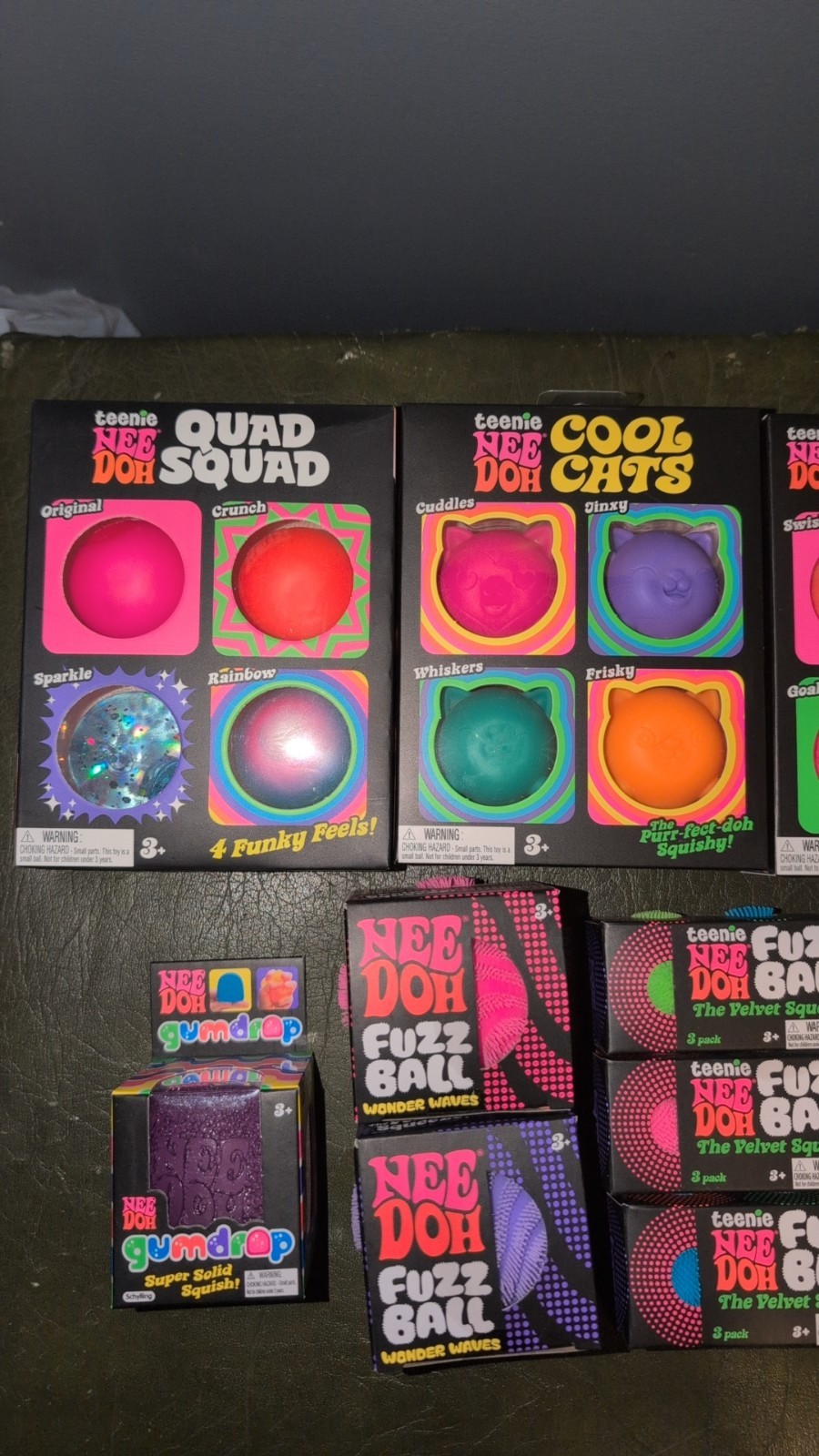 BIG Nee Doh Lot! Teenie Quad Squad,Hot Shot,Cool Cats,Gum Drop etc-Please Read