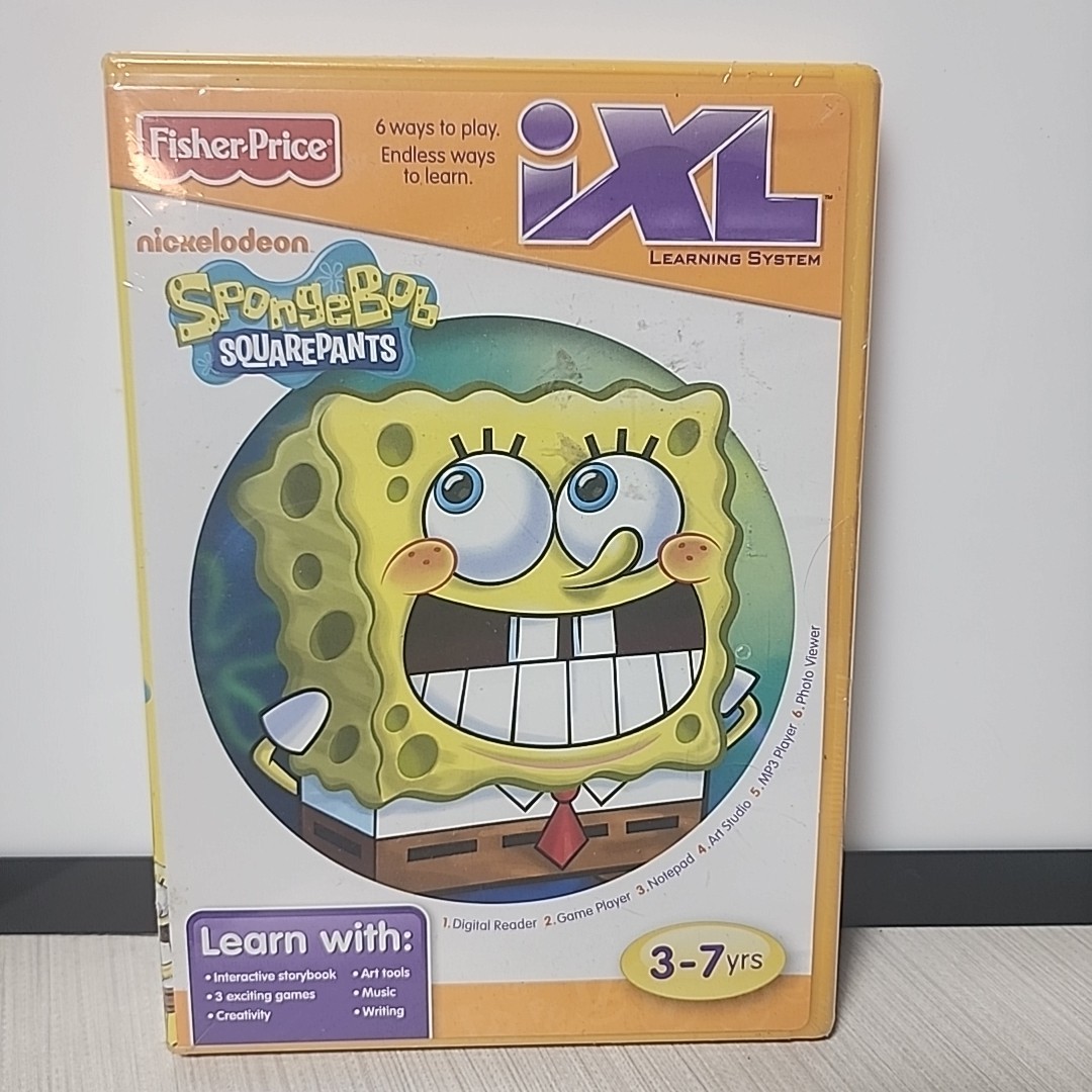 Spongebob squarepants IXL learning system game 3-7 yrs NEW Fisher price writing