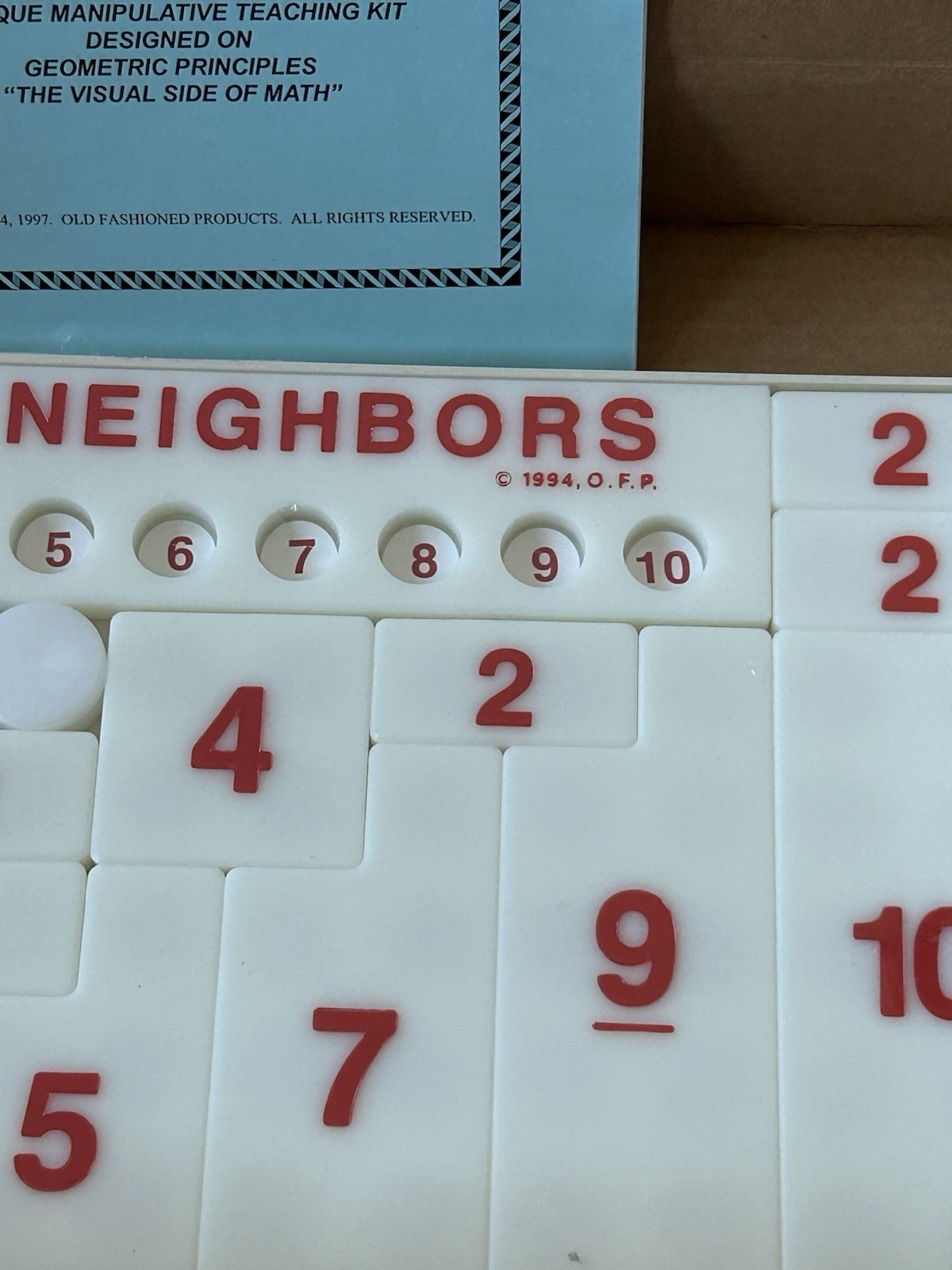 Old Fashioned Products Number Neighbors Mathematics Teaching Kit 1994 Vintage