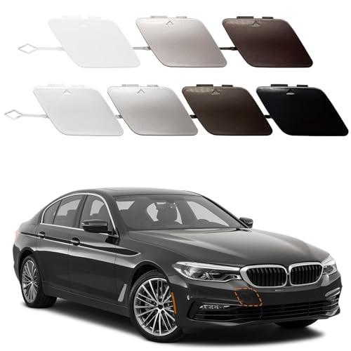 TOPUS Car Front Bumper Tow Hook Cover for Luxury Edition Silver Passenger Side
