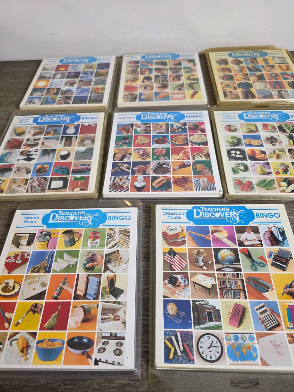 Lot of Eight (8) Teacher’s Discovery Bingo Card Sets Classroom Homeschool READ