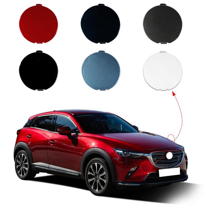 Car Front Bumper Tow Hook Cover Cap Towing Eye Fit for Red Right Passenger Side
