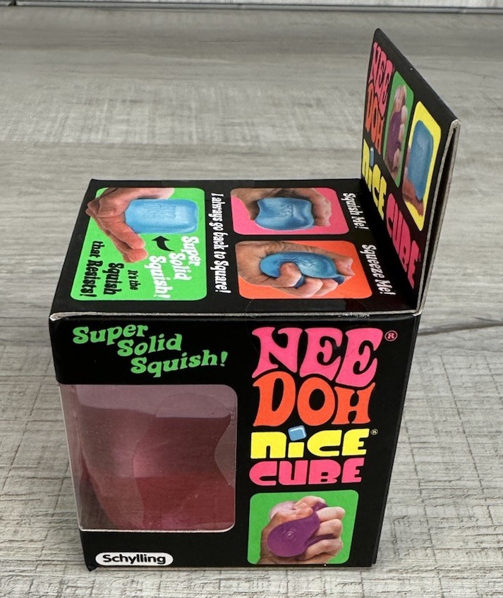 Nee Doh Nice Cube Super Solid Squish Authentic New In Packaging (Pink) 2.25”