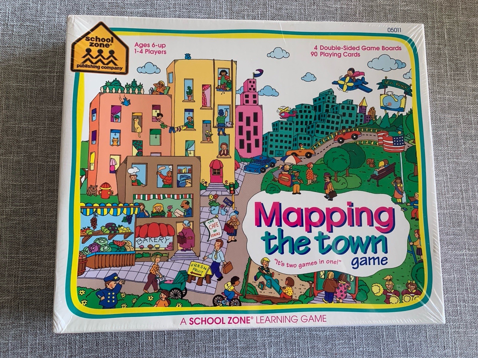School Zone Publishing “Mapping The Town” Two Games In One Educational NEW Seale