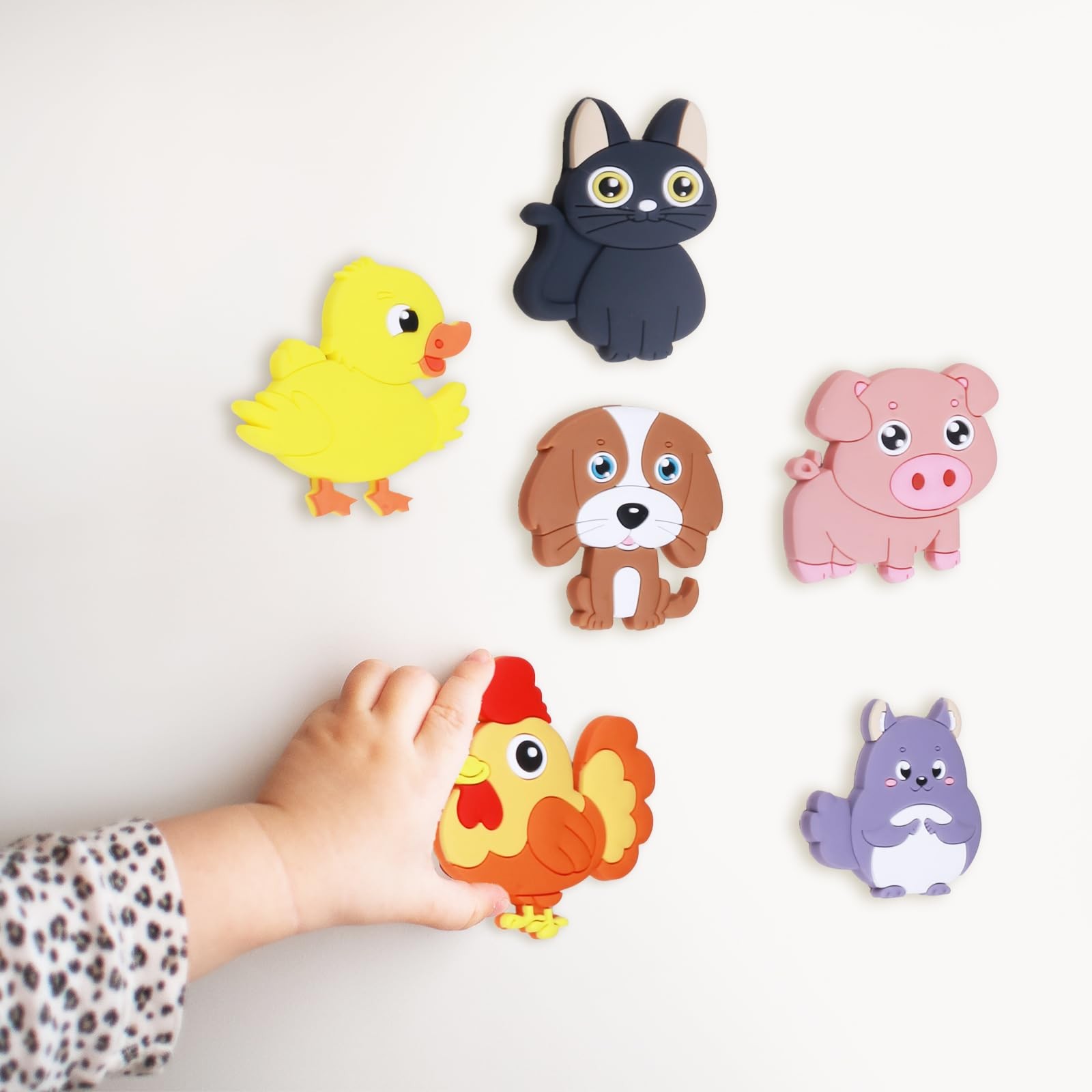 SUPINEEDO Refrigerator Magnets for Kids, Cute Medium, 10 Pcs Farm