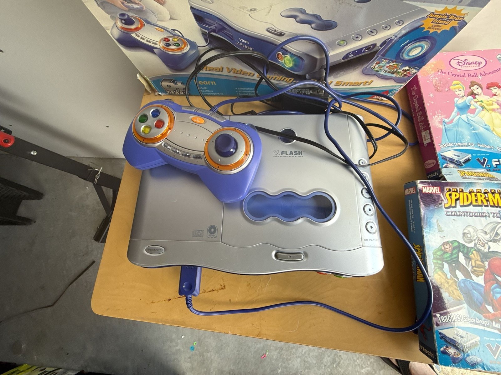 VTech V.Flash Home Edutainment System Bundle with Console, Controller, and 2 Gam