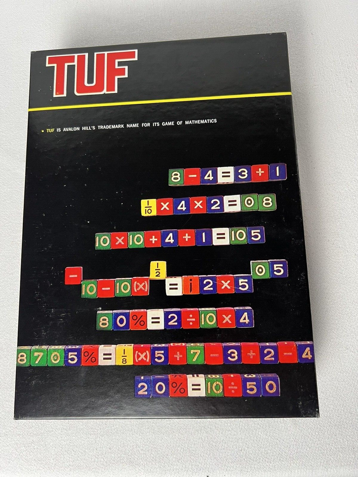 TUF: A Game of Mathematic Formulae, Avalon Hill 1967, wood components, COMPLETE