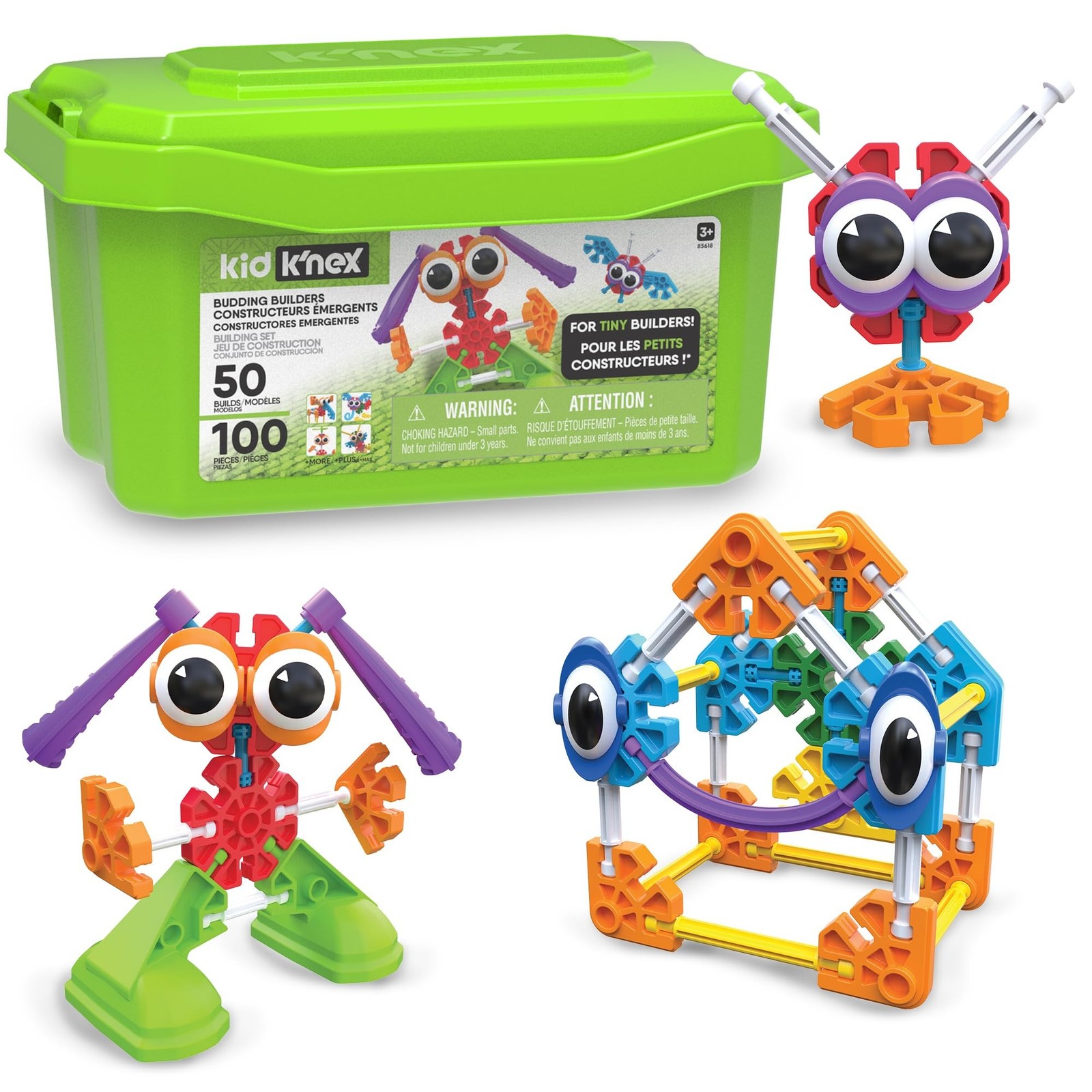 KID K’NEX – Budding Builders Set ‚ 100 Pieces, Preschool STEM Building, Ki