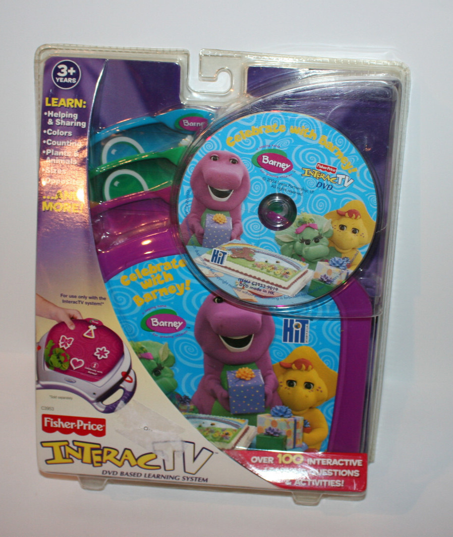 Fisher Price InteracTV Barney and Friends Kids DVD Based Learning System Educate