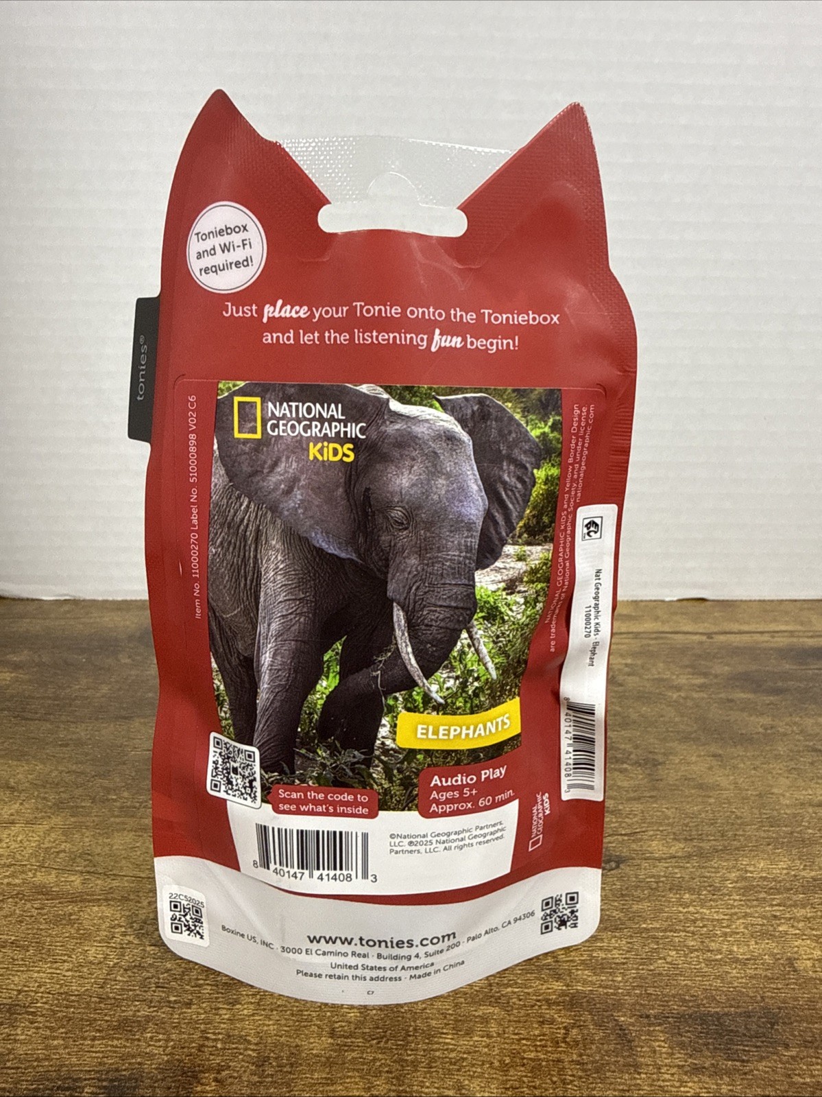 Tonies National Geographic Kids Elephant Audio Play Figurine Character New