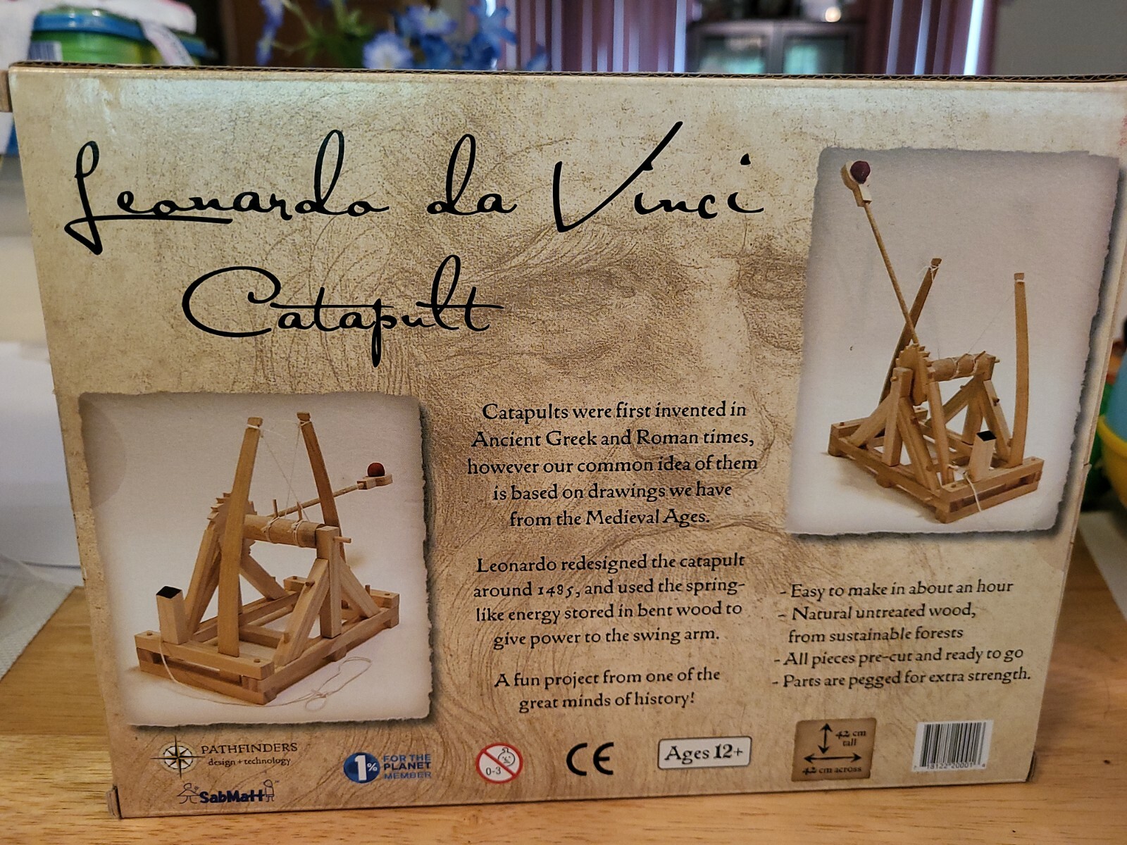 Pathfinders, Leonardo da Vinci Catapult Kit, 35 Pieces, 10 x 16 x 5.5 Inches,
