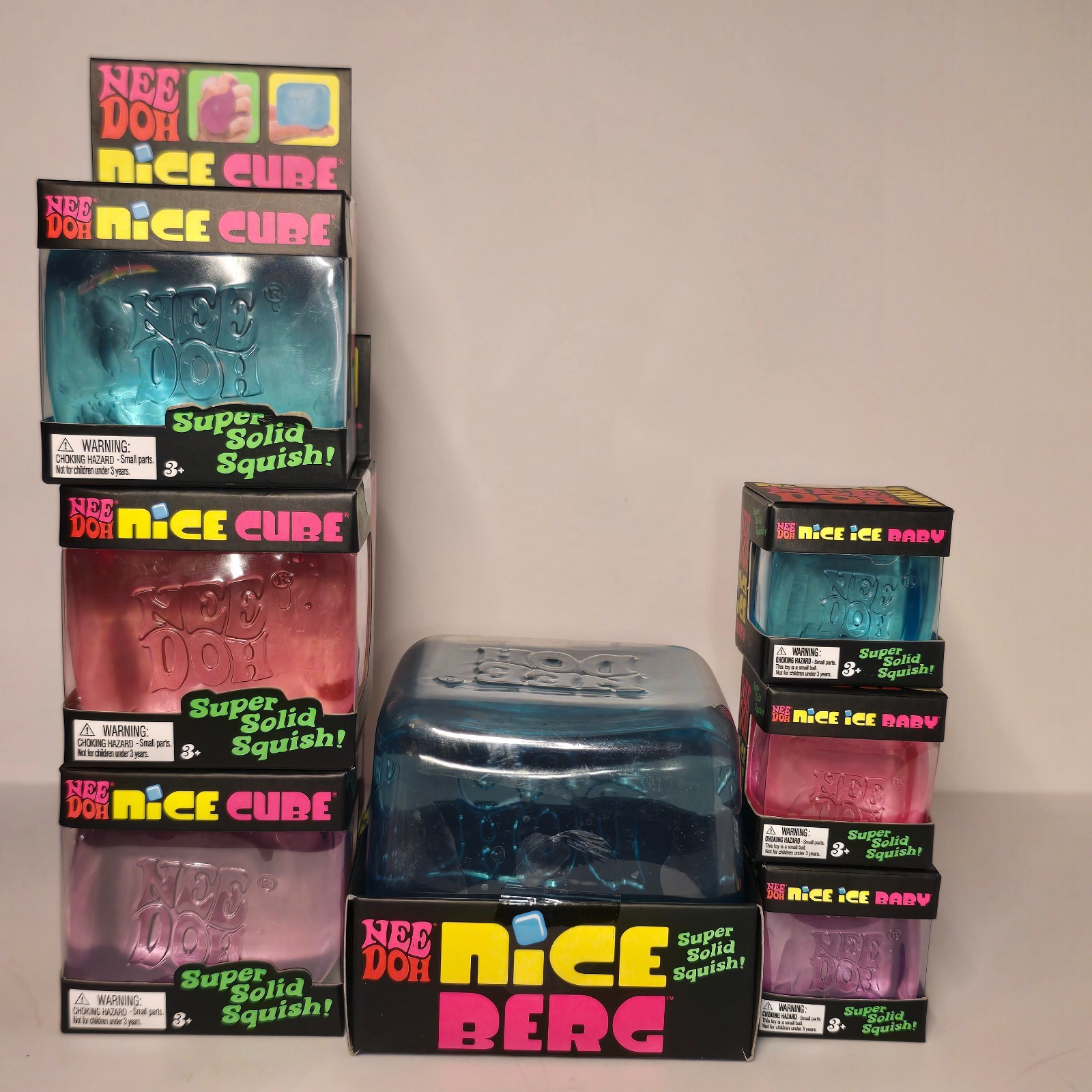 NeeDoh Nice Berg, 3 Nice Cubes and 3 Nice Ice Babys