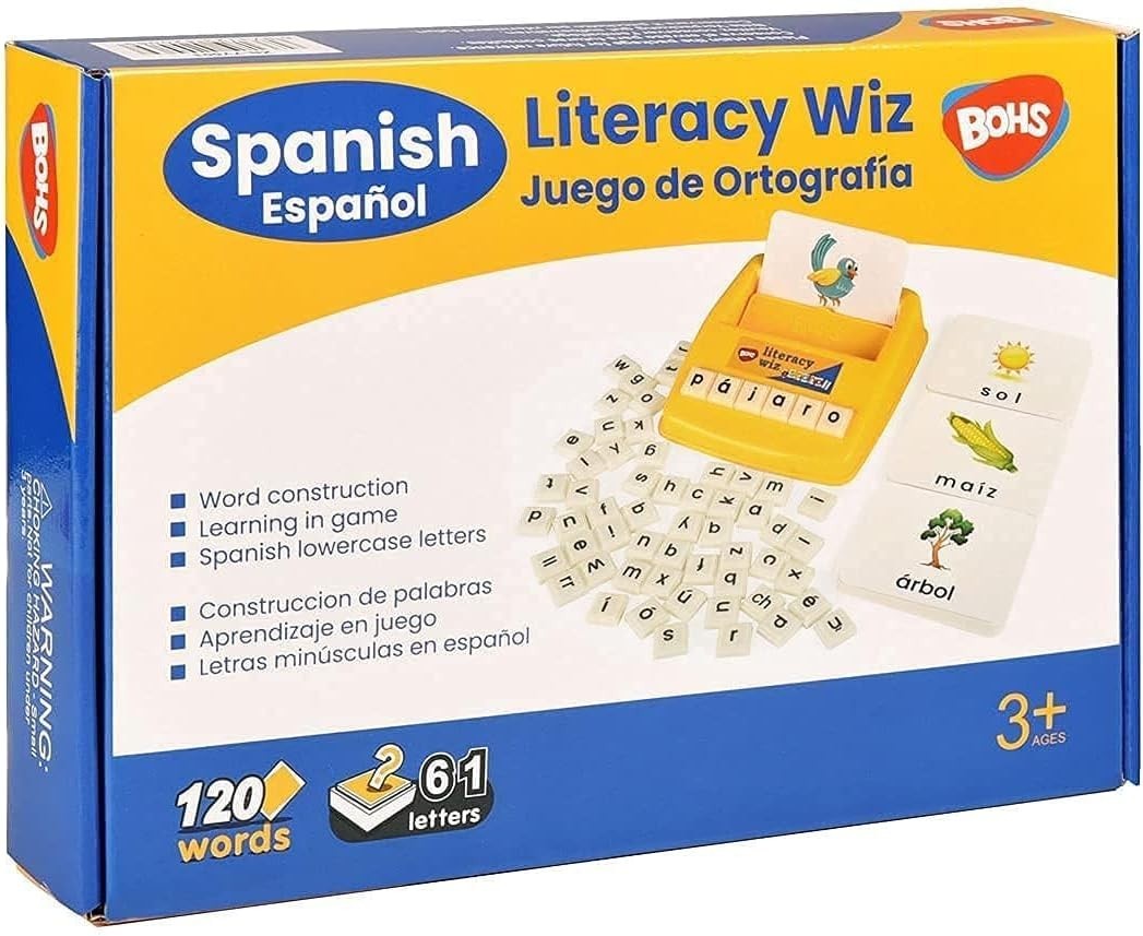 Spanish Literacy Wiz Spelling Game – Espanol Lower Case 60 Flash Cards – Pres…