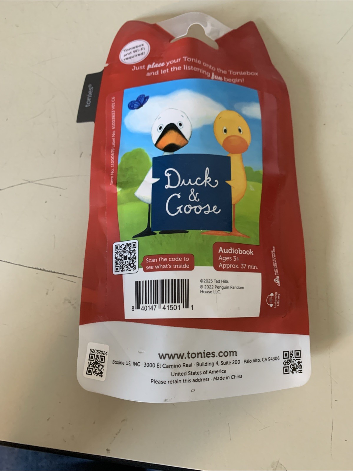 Tonies Duck and Goose Audio Character
