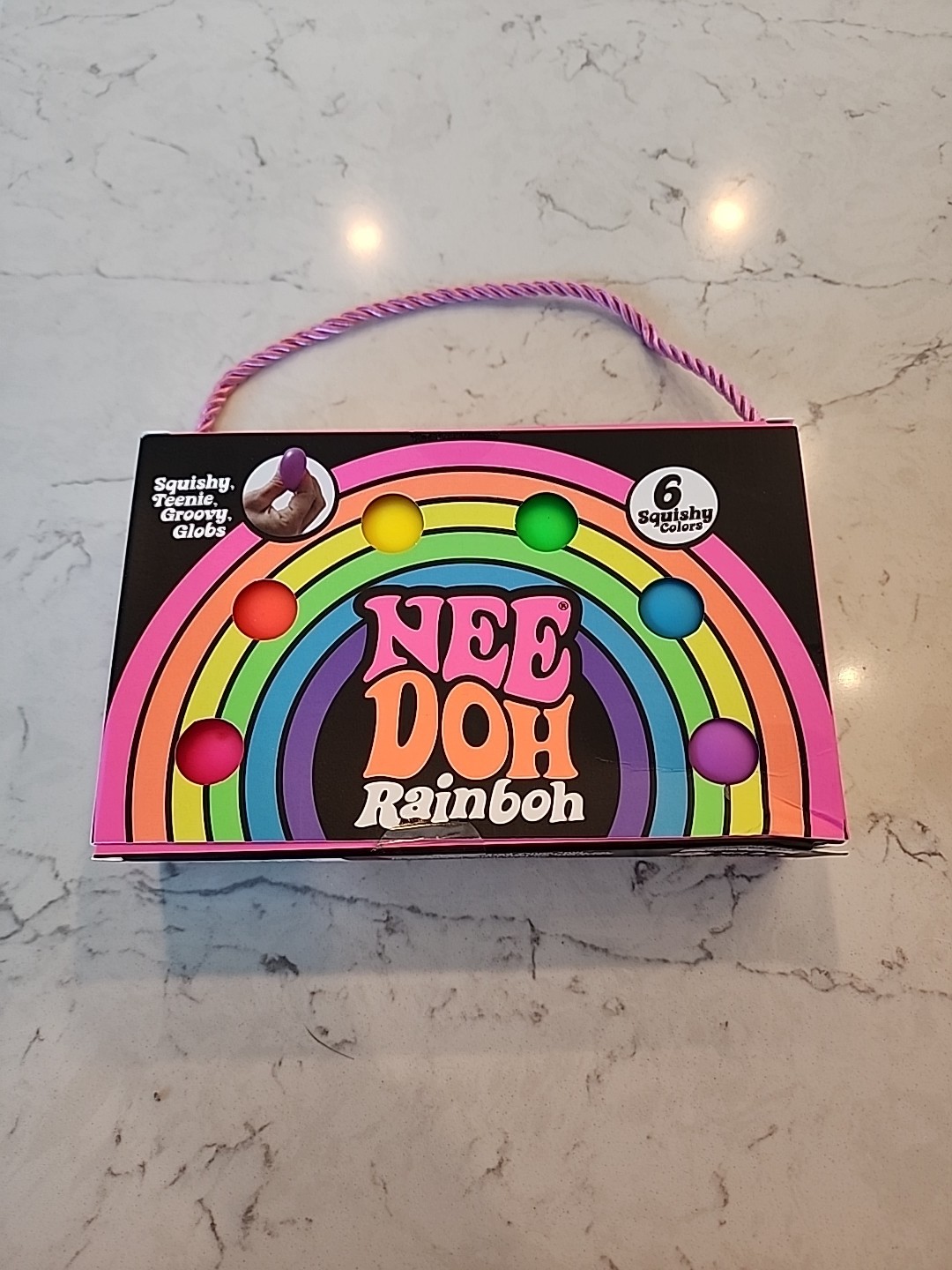 NeeDoh Rainboh Teenie Squishy Balls 6 Colors Rainbow Schylling Groovy Globs