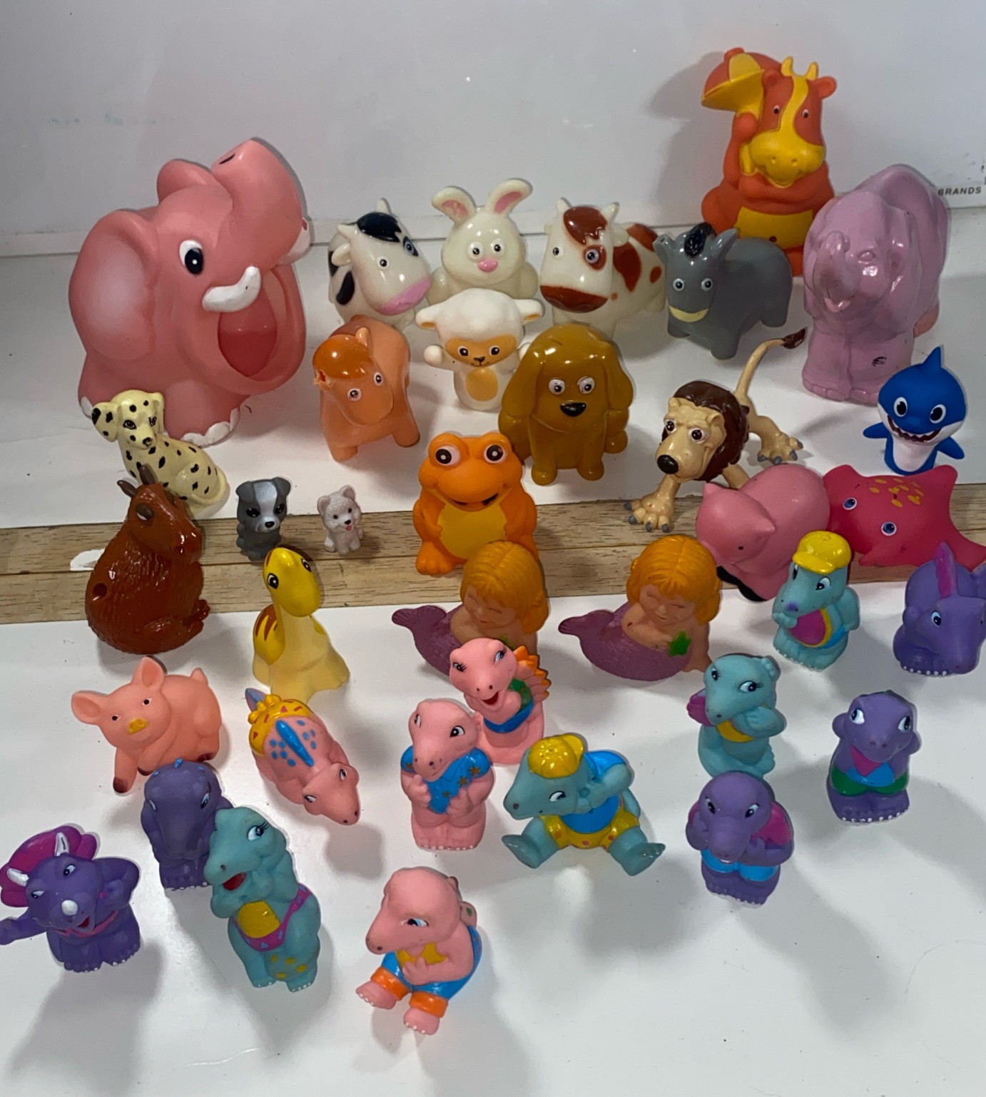 Mixed Animal & Dinosaur Figure Lot – Vintage Plastic & Rubber Toys Cartoon Look