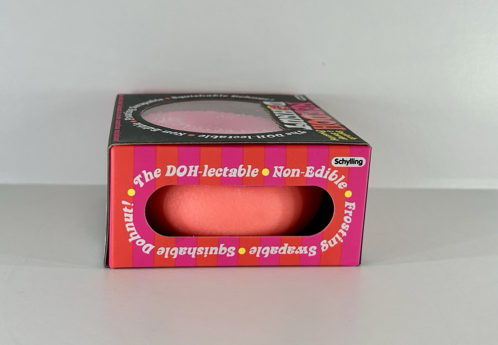 NeeDoh DOHNUT Pink Frosting Yellow Donut Stress Ball Squeeze Stress Schylling