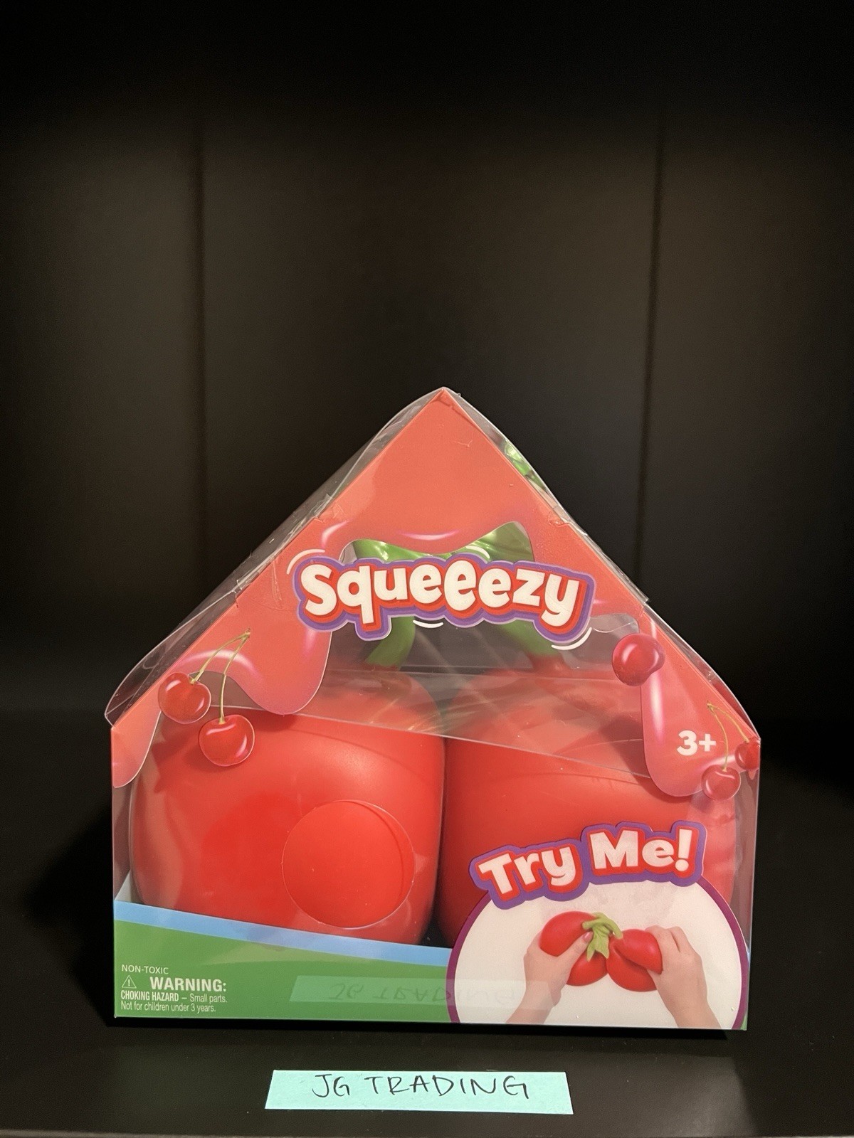 Sunny Days Squeeezy Cherries Viral Squish Squishy Fidget Toy Jumbo 1 Count