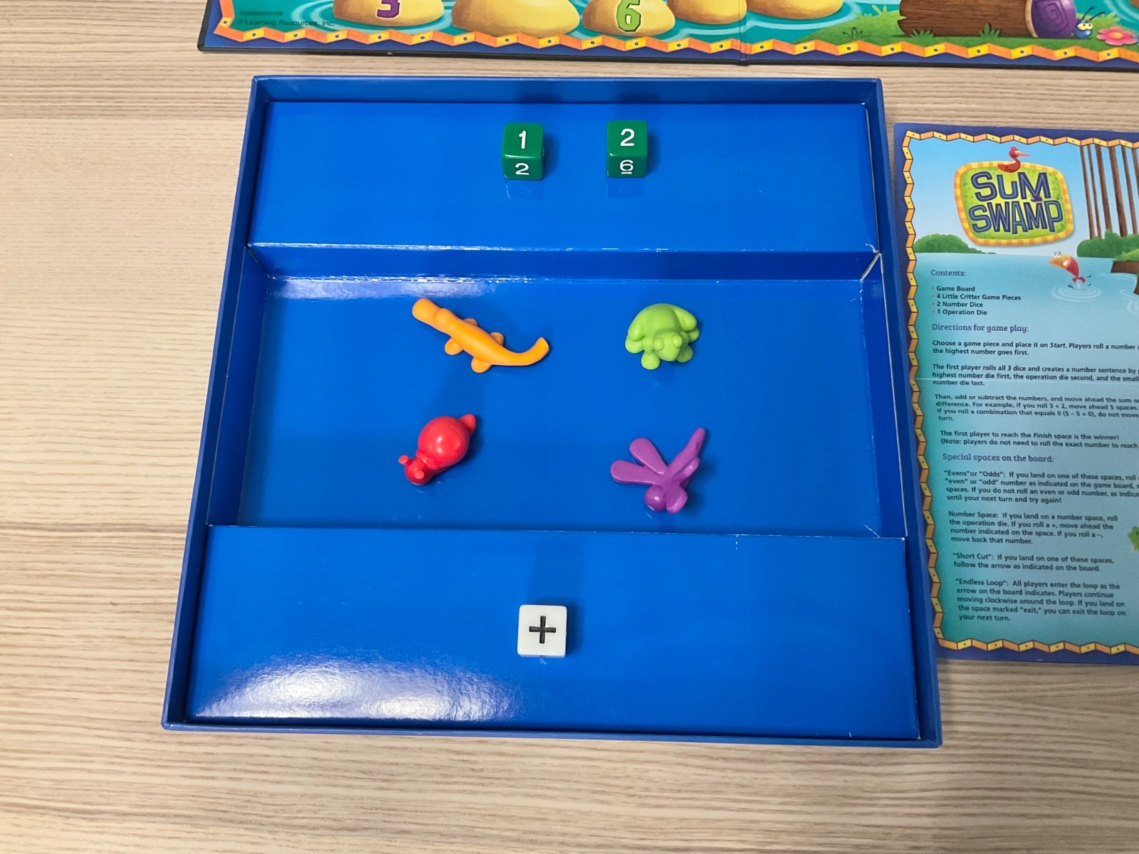 100% Complete Sum Swamp Add & Subtract Educational Board Game Preschool Toddler