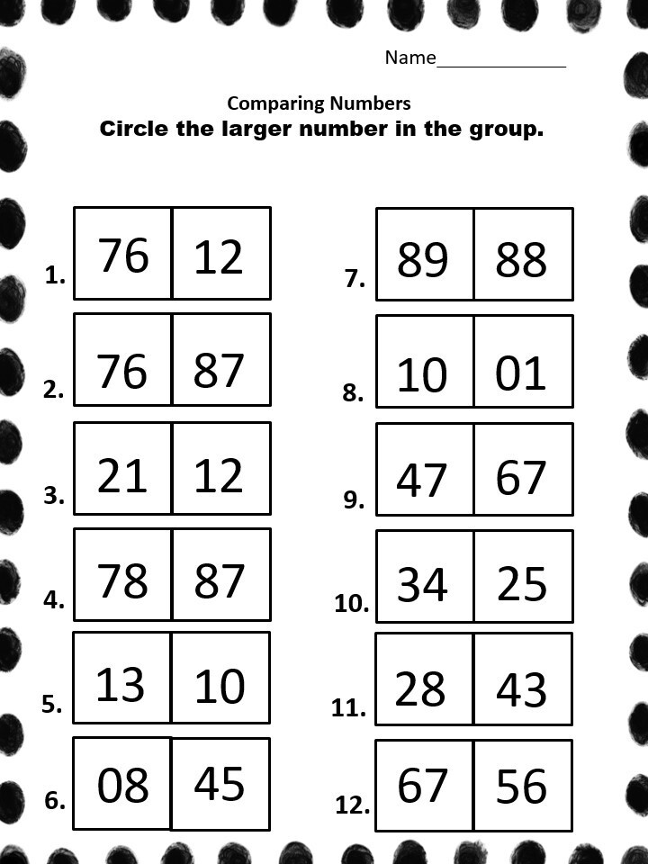 Comparing Numbers Greater, Less Than, Equal To-Lilly Pad Digital Download S15