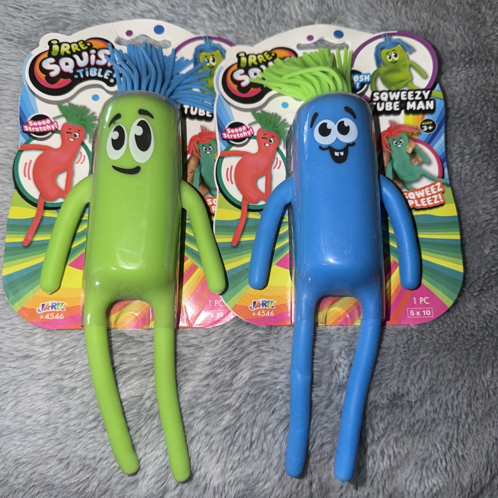 2 pack irre-squish-tible Squishy sqweezy tube man NIB Viral TIKTOK stretch