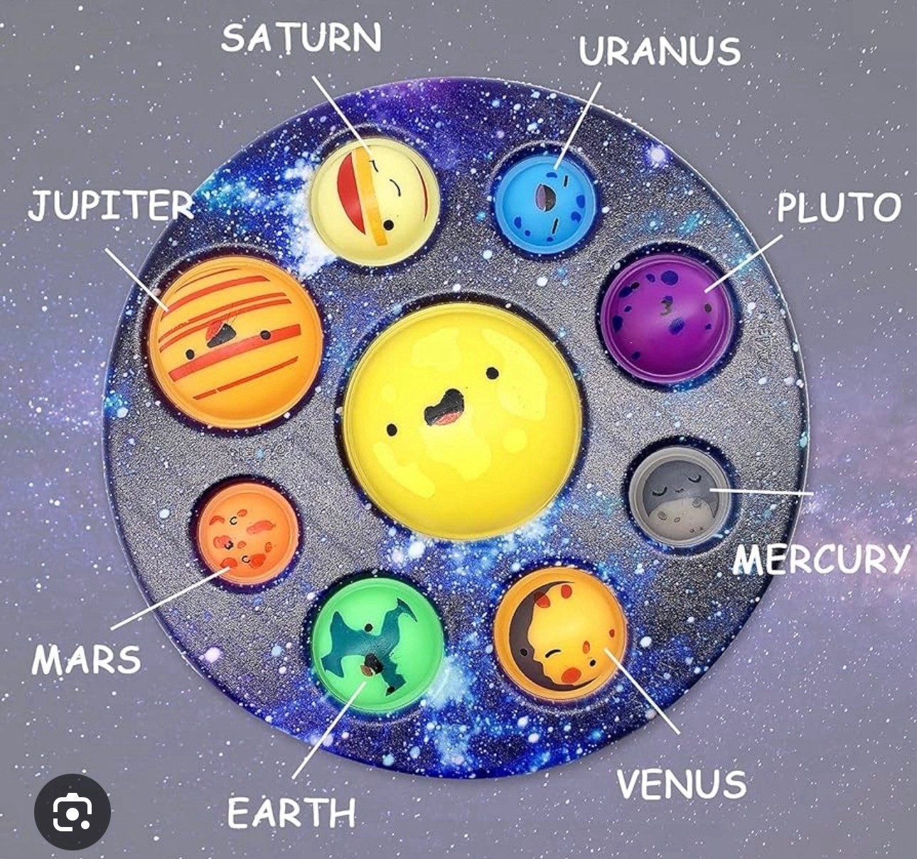Simple Dimple Toys Solar System Fidget Planet educational Sensory Toy Ages 0-100