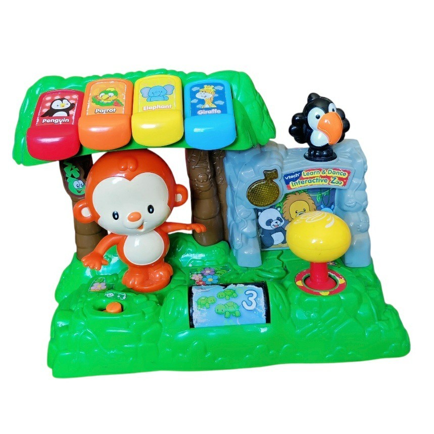 VTech Learn and Dance Interactive Zoo Monkey Toy Light Up Music Sounds *Works*
