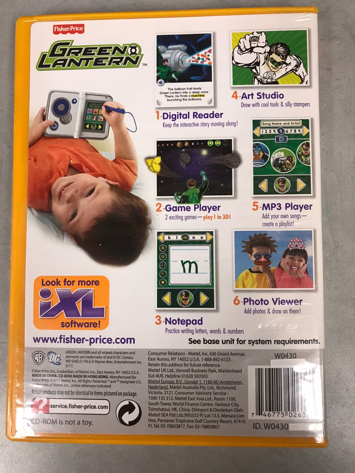 Fisher Price iXL Learning System Green Lantern 3-7yrs 3D Glasses Interactive
