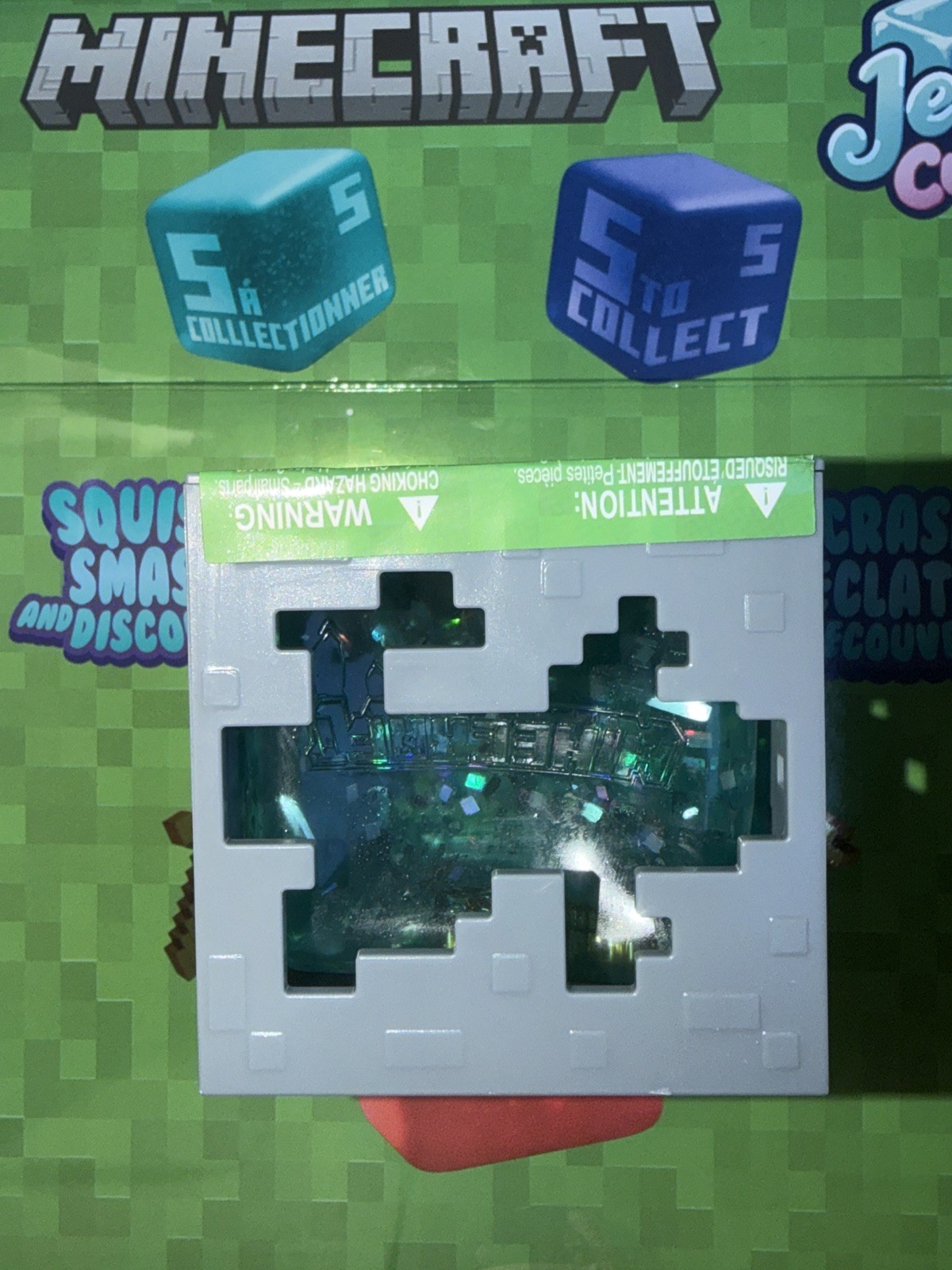 ⛏️ Minecraft Jelly Cube RARE Viral Squishy CONTAINS 1/48 Real GOLD Plated Tool!