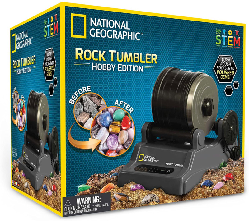National Geographic Rock Tumbler Polisher Kit Machine Tumbling STONE Polish Gems