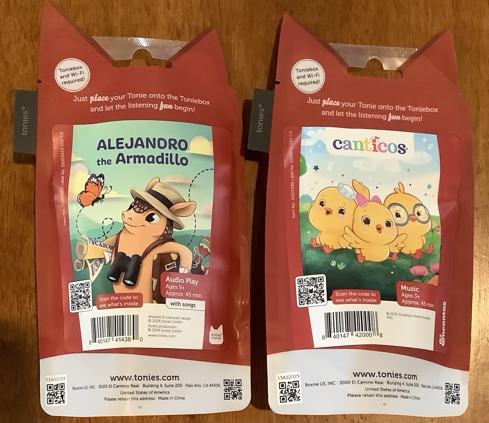LOT OF 2 ALEJANDRO & CANTICOS Audio figurine Tonie AUDIOBOOK w/ Songs 3+