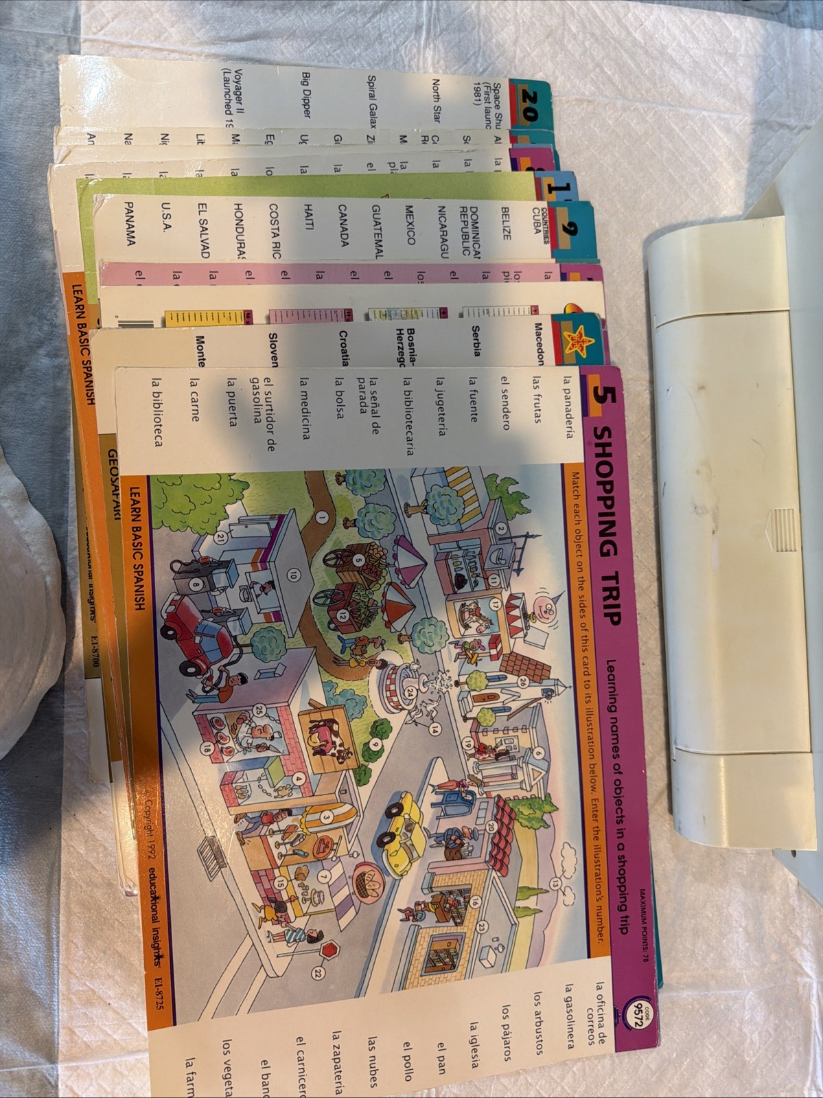 Vintage GeoSafari Electronic Learning Game EI 8700 Tested Working + 28 Cards