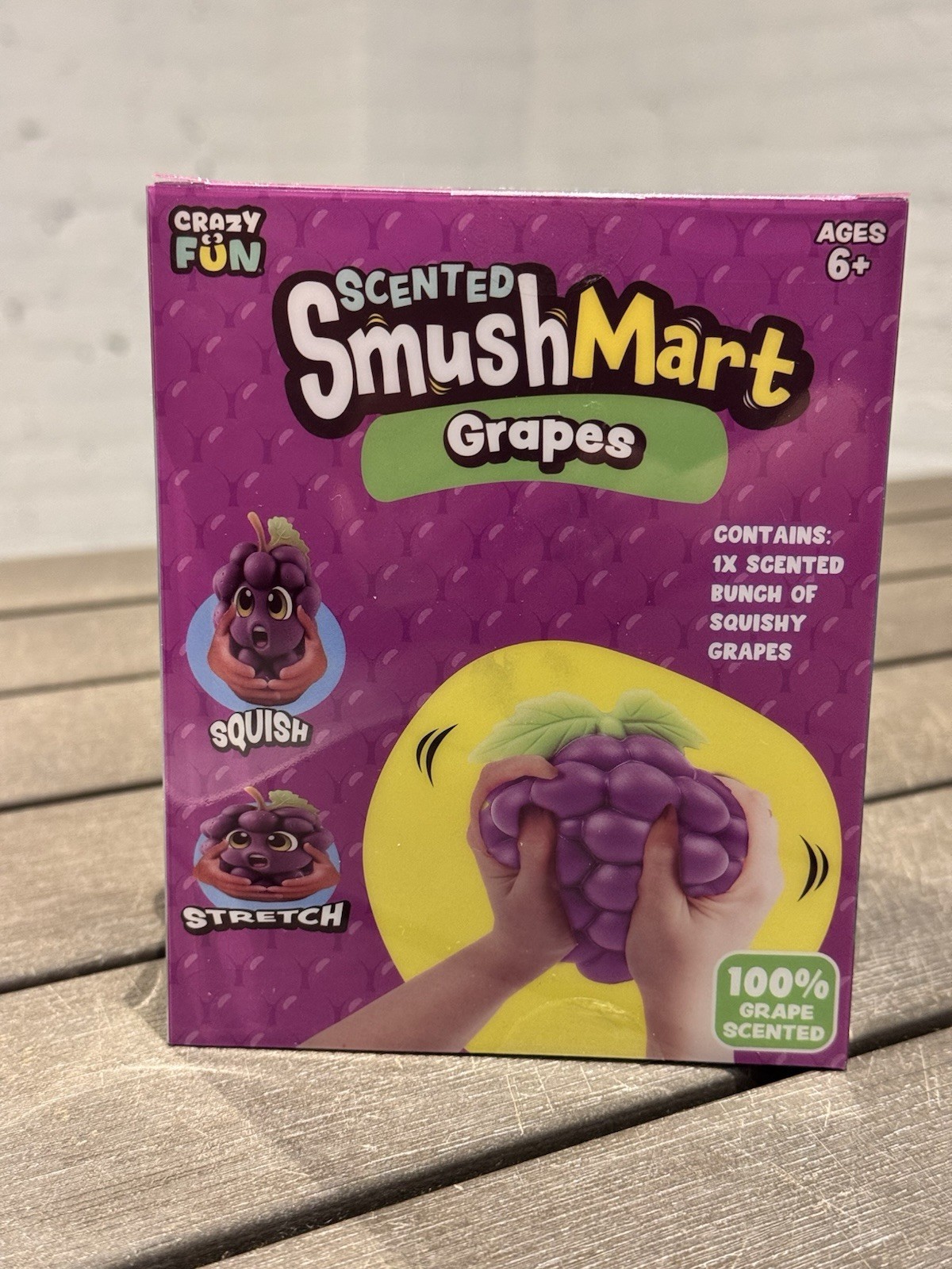 🍇 Smush Mart Scented Grapes JUMBO VIRAL SQUISHY 6” RMS USA Crazy Fun