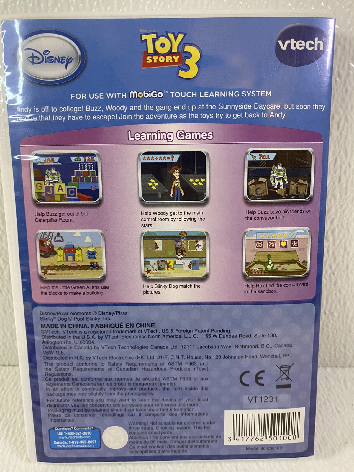VTech MobiGo Toy Story 3 Video Game Tested and Working