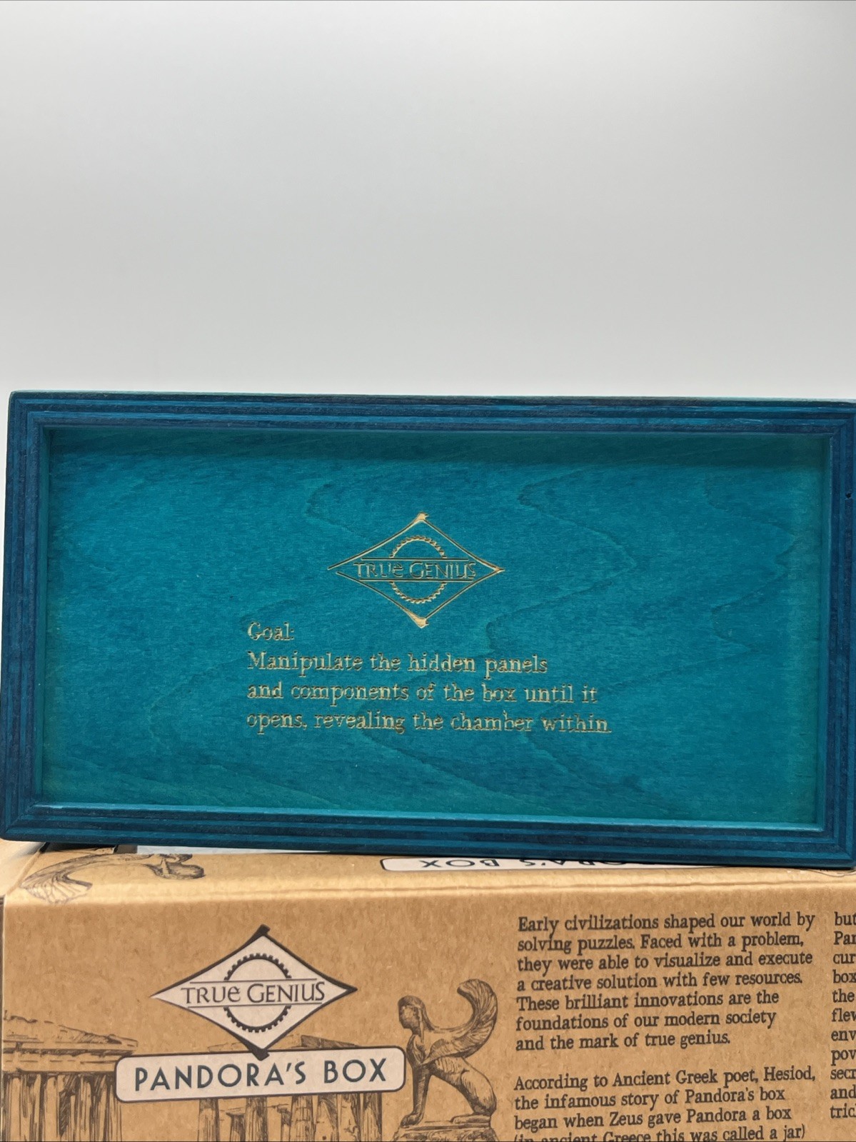 NIB! Lot Pharaoh’s Tomb & Pandoras Box True Genius Wooden Brainteaser Puzzles