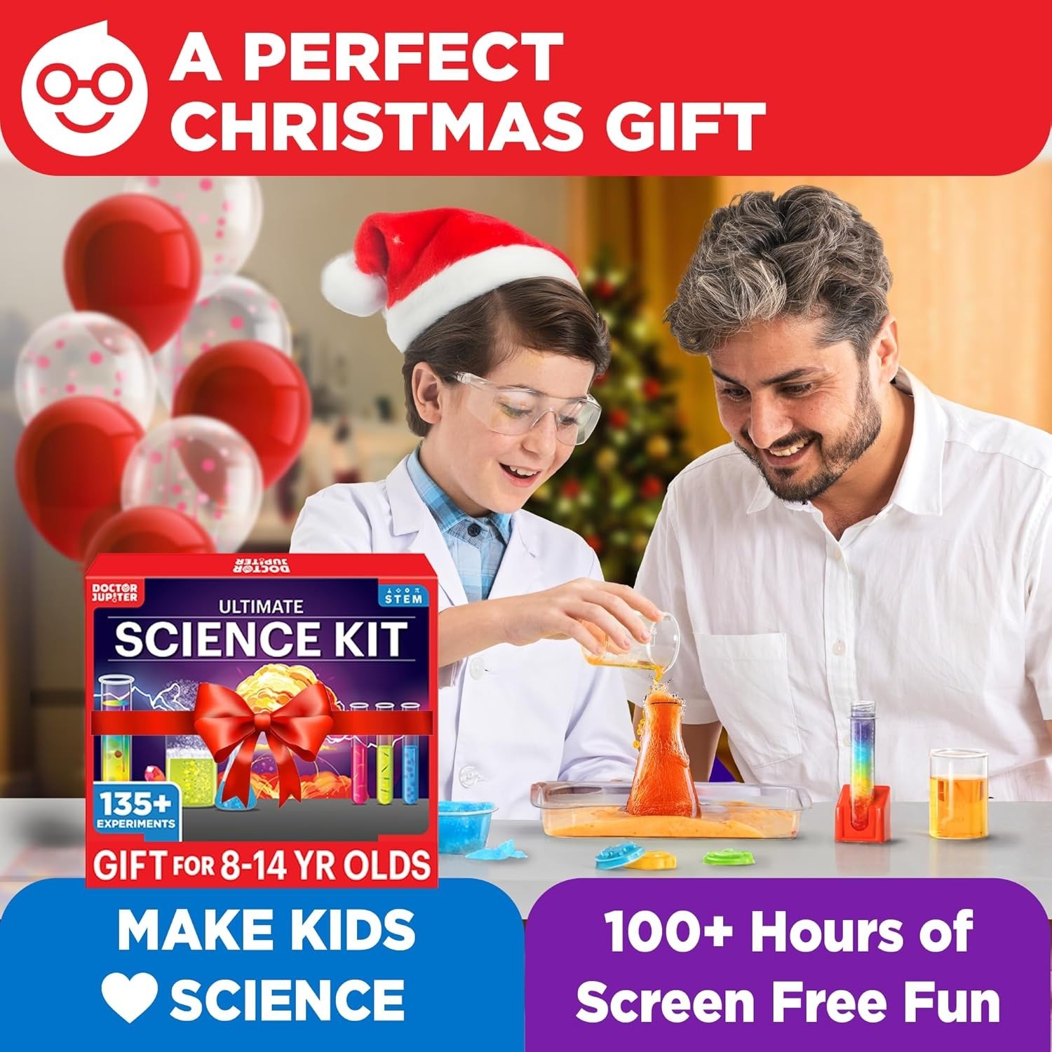Doctor Jupiter Ultimate Science Kit Kids Ages 8+ Years STEM Toy 135+ Experiments