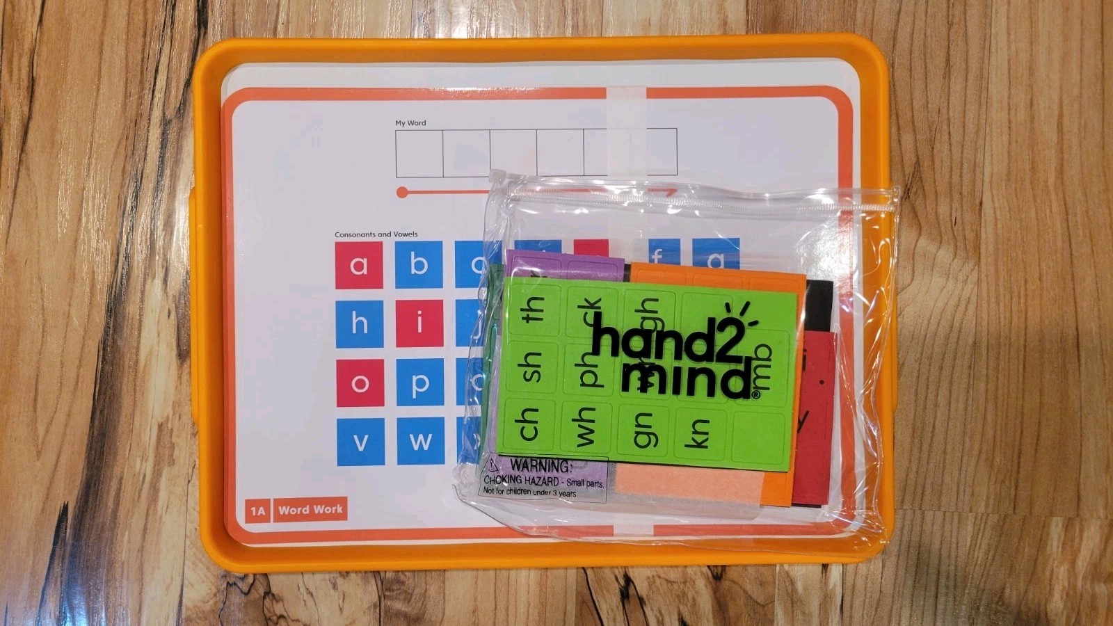 Hand2Mind Magnetic Word Work Board With Tiles
