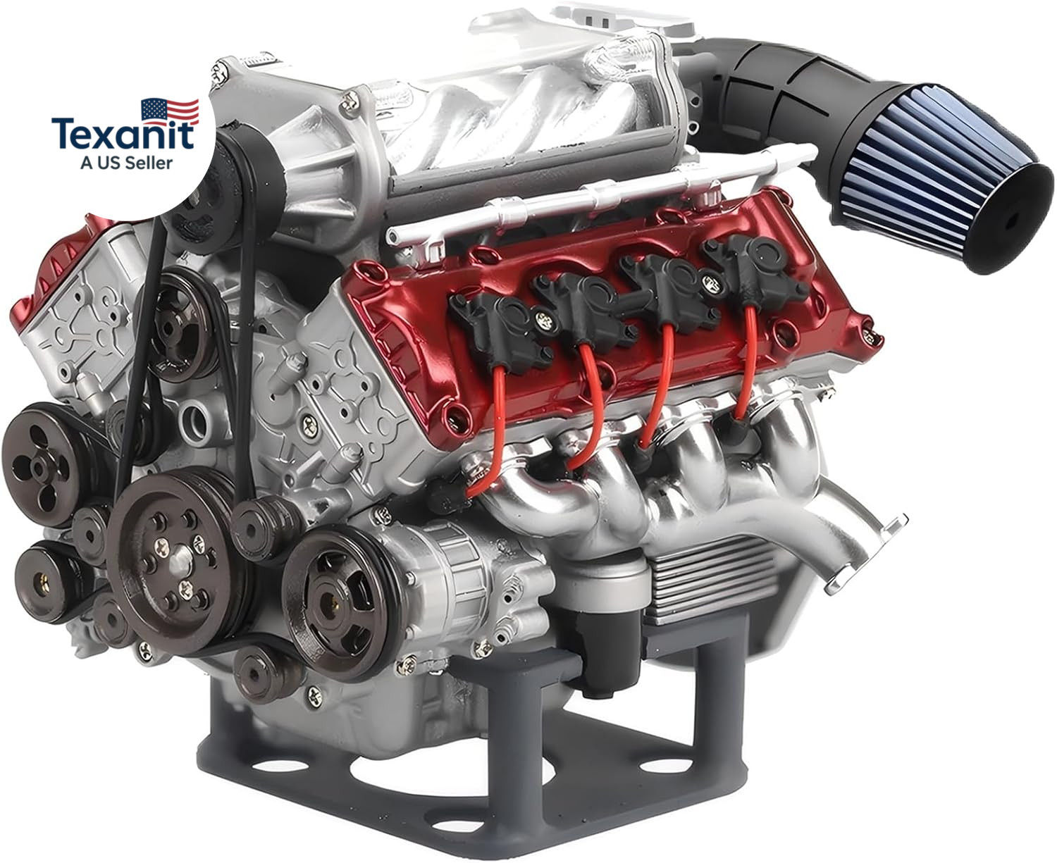 MAD Cison Mini V8 Engine Kit That Runs – Small Engine Building Kit for Adults, S