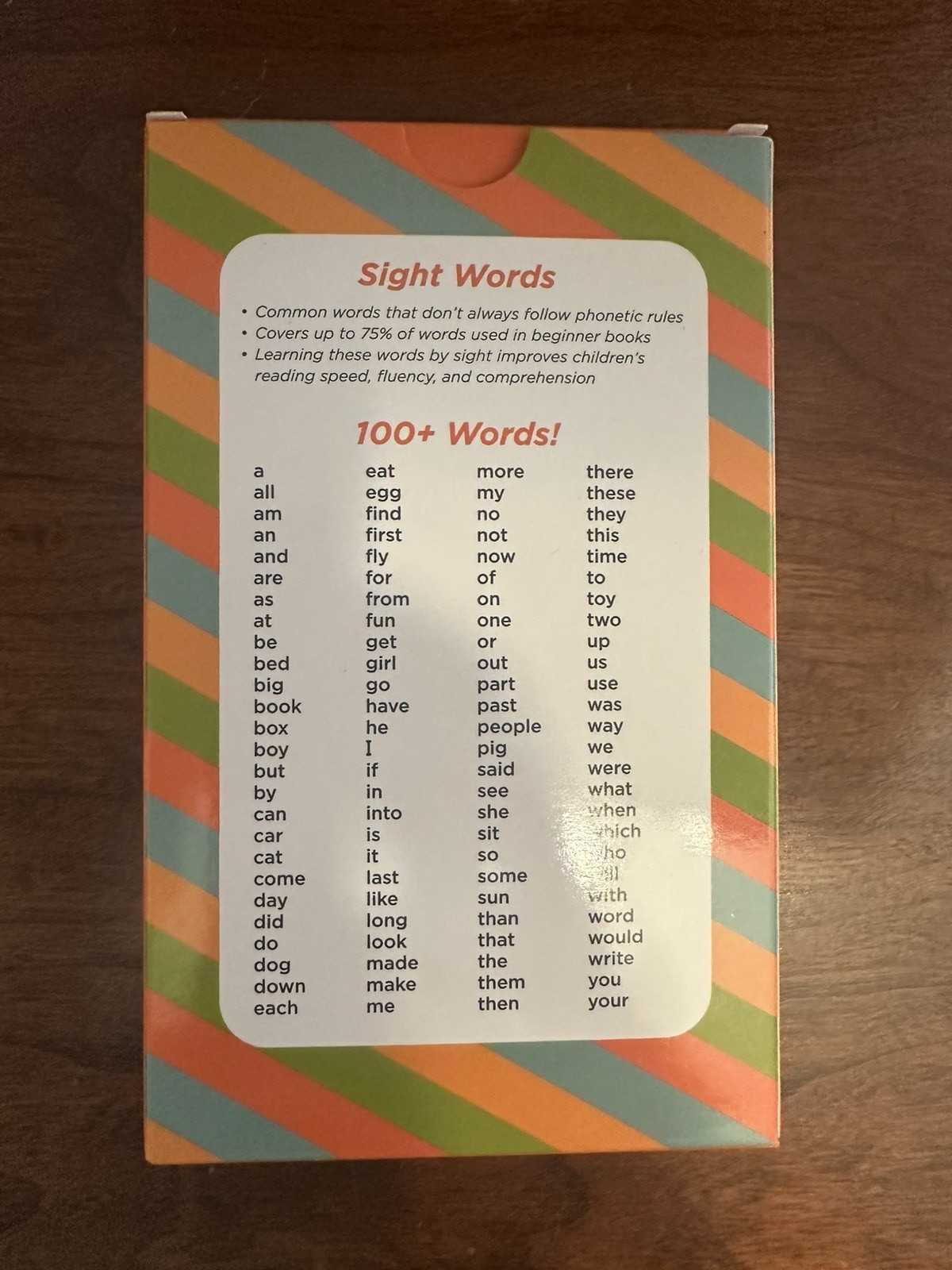 Pre-K Thru 3rd Sight Words /Phonics Cards Box Set Think Tank Scholar -Homeschool