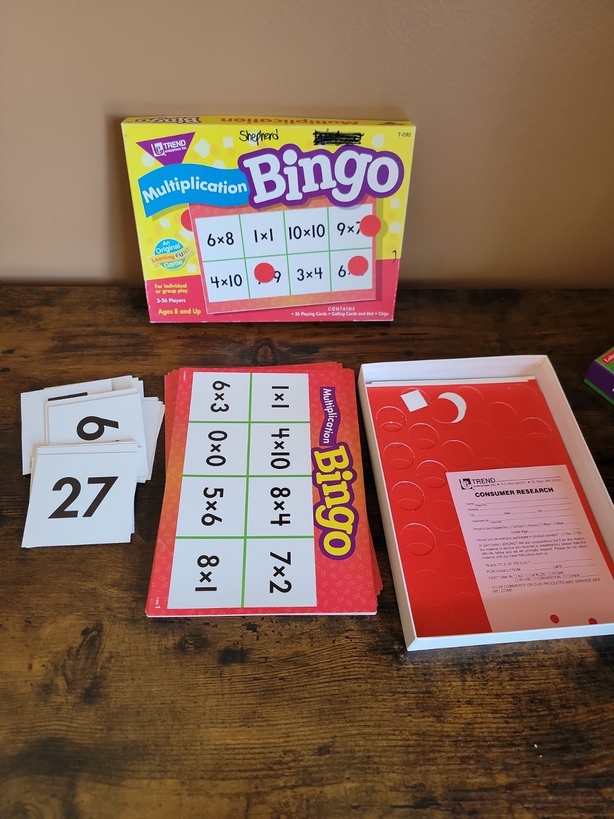 Lakeshore Learning Trend Enterprises Bingo Time Money Numbers Multiplication X4