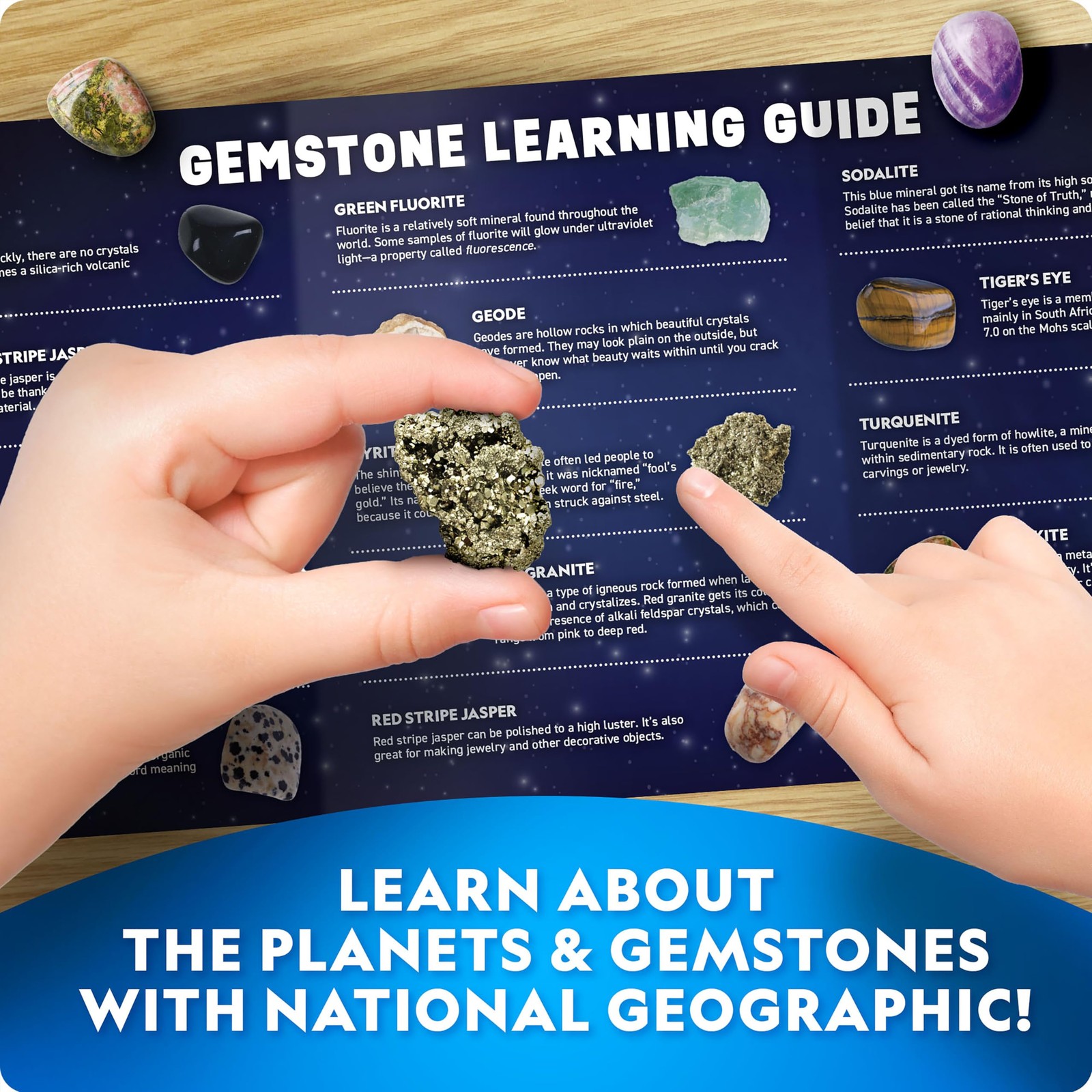 National Geographic Ultimate Space Gemstone Dig Kit – 8 Planet-Shaped Bricks …