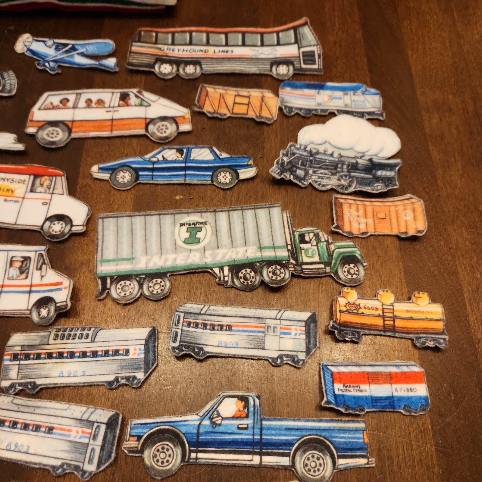 The Story Teller Felt Flannel Board Quiet Book Farm Transportation Planes Trains