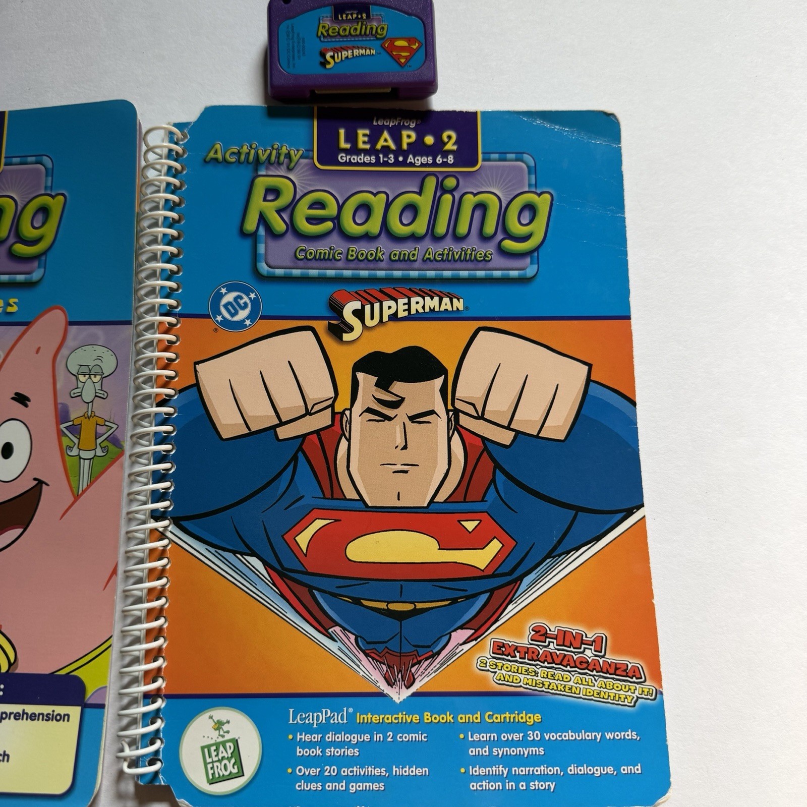 LeapFrog Leap Pad Learning Books Set of 2 with Cartridges-Grades 1-3 Ages 6-8
