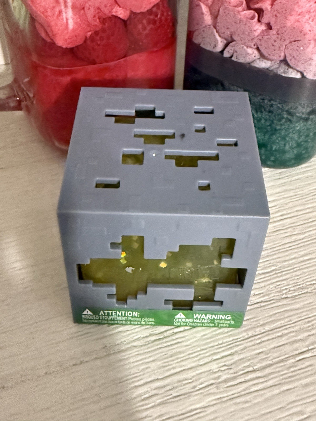 New MINECRAFT JELLY CUBES – RARE Yellow Viral Squishy Nee Doh Ish Type Fidget